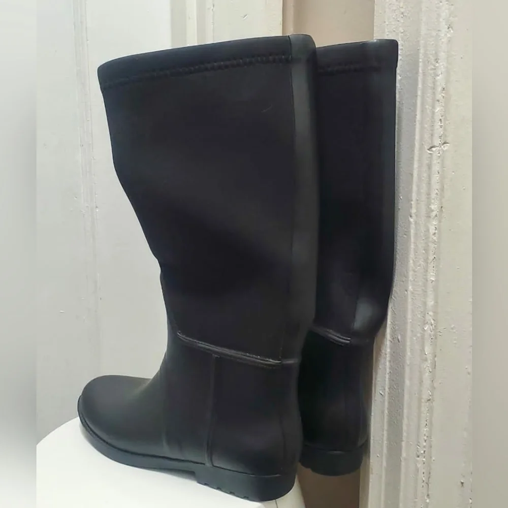 Bass Waterproof Non-slip Rain Boots Kneel-High PVC Boots Winter boot Size 6🌴✌️